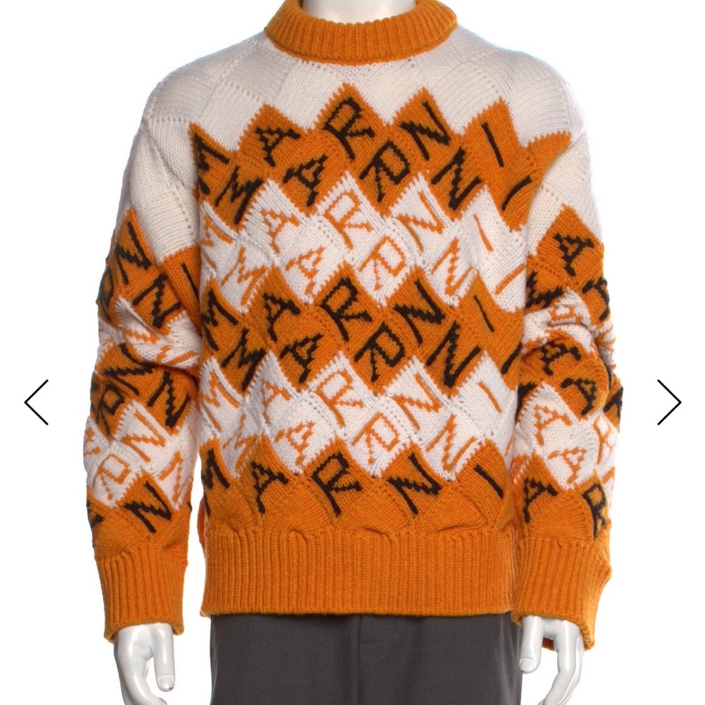 Marni Virgin Wool Logo Pullover | NWT | Size S (IT46)